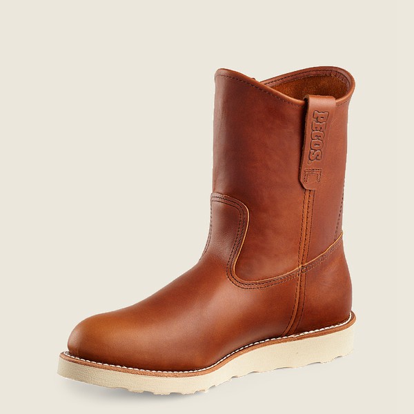 Red Wing Iş Botu Erkek - Traction Tred - 9-Inch Soft Toe Pull-On - Kahverengi - 95ZWDGLAO